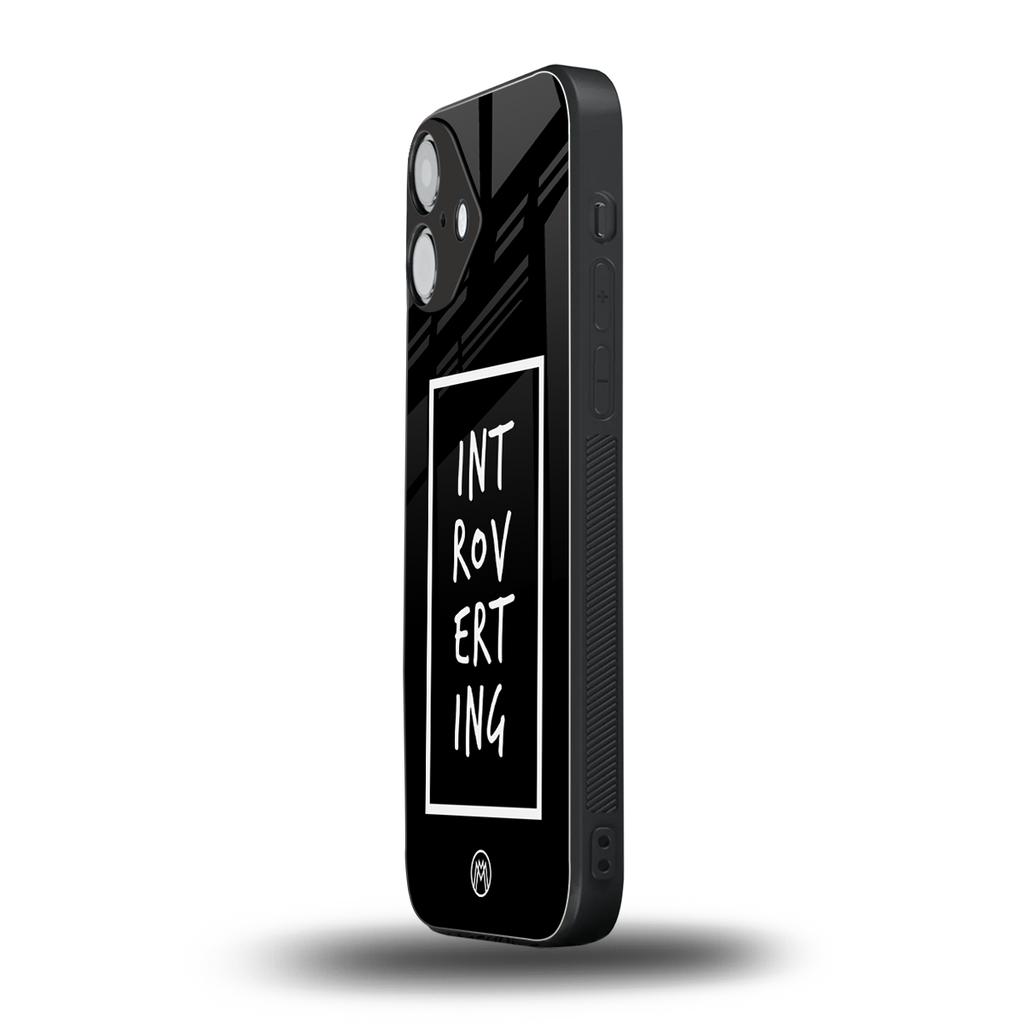 introverting back phone cover | glass case for iphone 16 plus