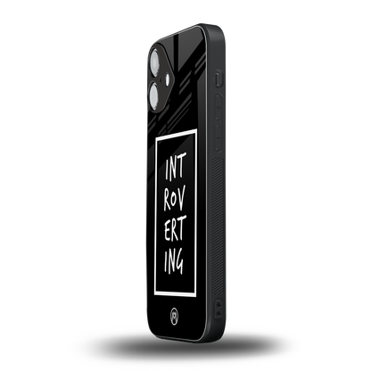 introverting back phone cover | glass case for iphone 16 plus