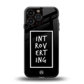 introverting back phone cover | glass case for iphone 16 pro max