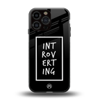 introverting back phone cover | glass case for iphone 16 pro max