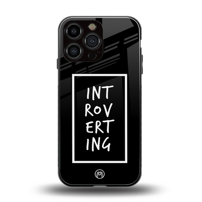 introverting back phone cover | glass case for iphone 16 pro max