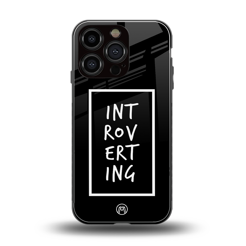 introverting back phone cover | glass case for iphone 16 pro