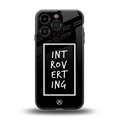 introverting back phone cover | glass case for iphone 16 pro
