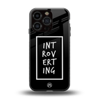 introverting back phone cover | glass case for iphone 16 pro