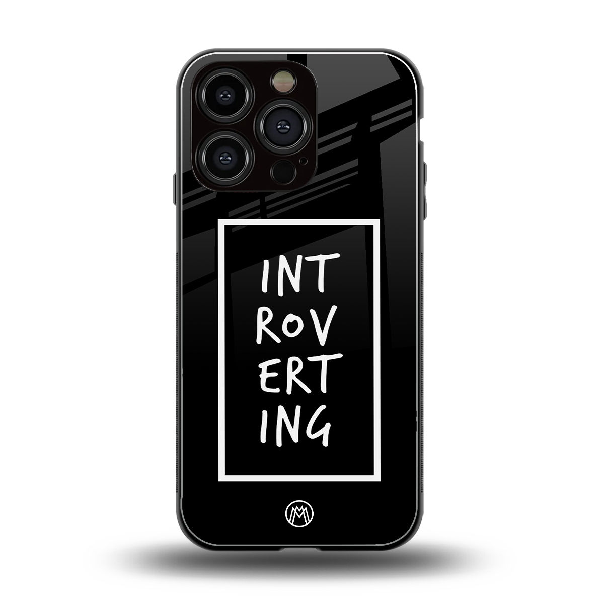 introverting back phone cover | glass case for iphone 16 pro