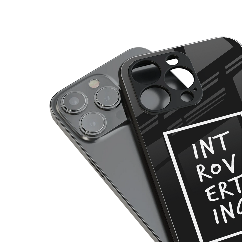 introverting back phone cover | glass case for iphone 15 pro