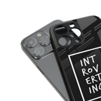 introverting back phone cover | glass case for iphone 15 pro