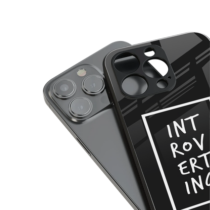 introverting back phone cover | glass case for iphone 16 pro max