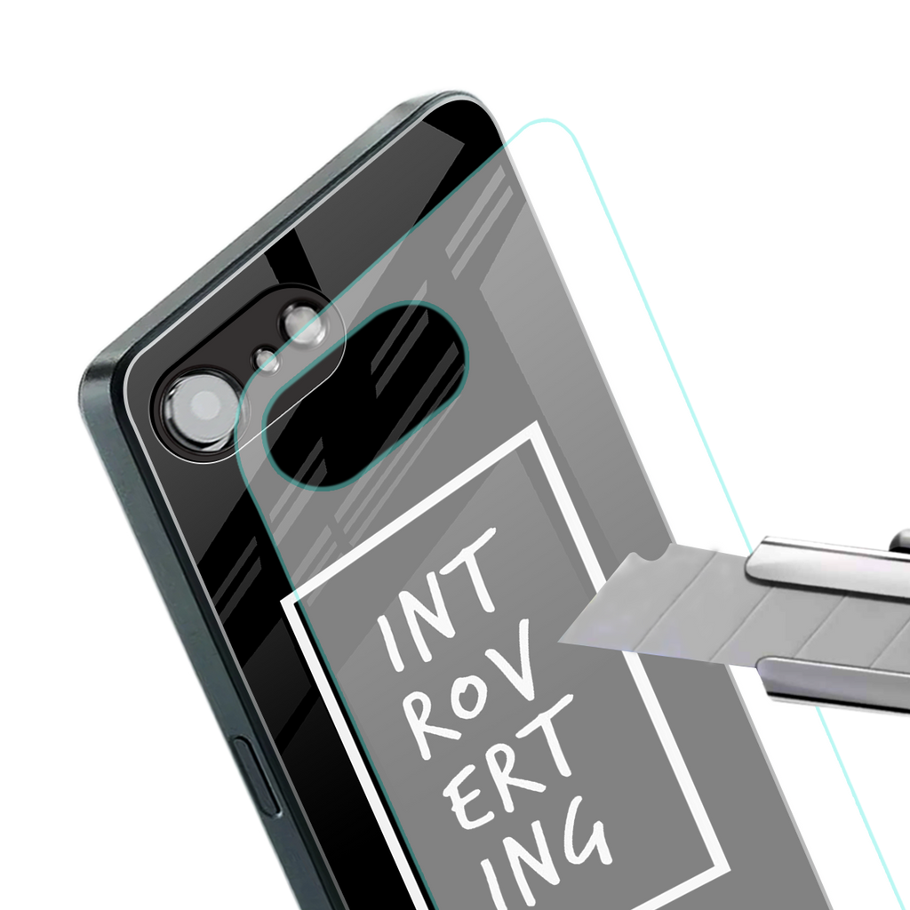 introverting back phone cover | glass case for iphone 16e