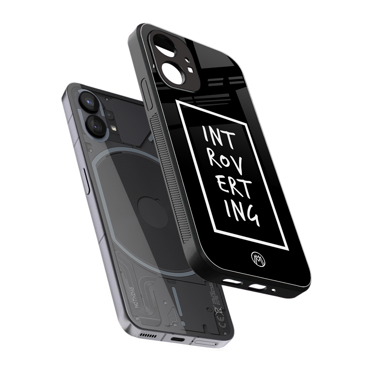 introverting back phone cover | glass case for nothing phone 1