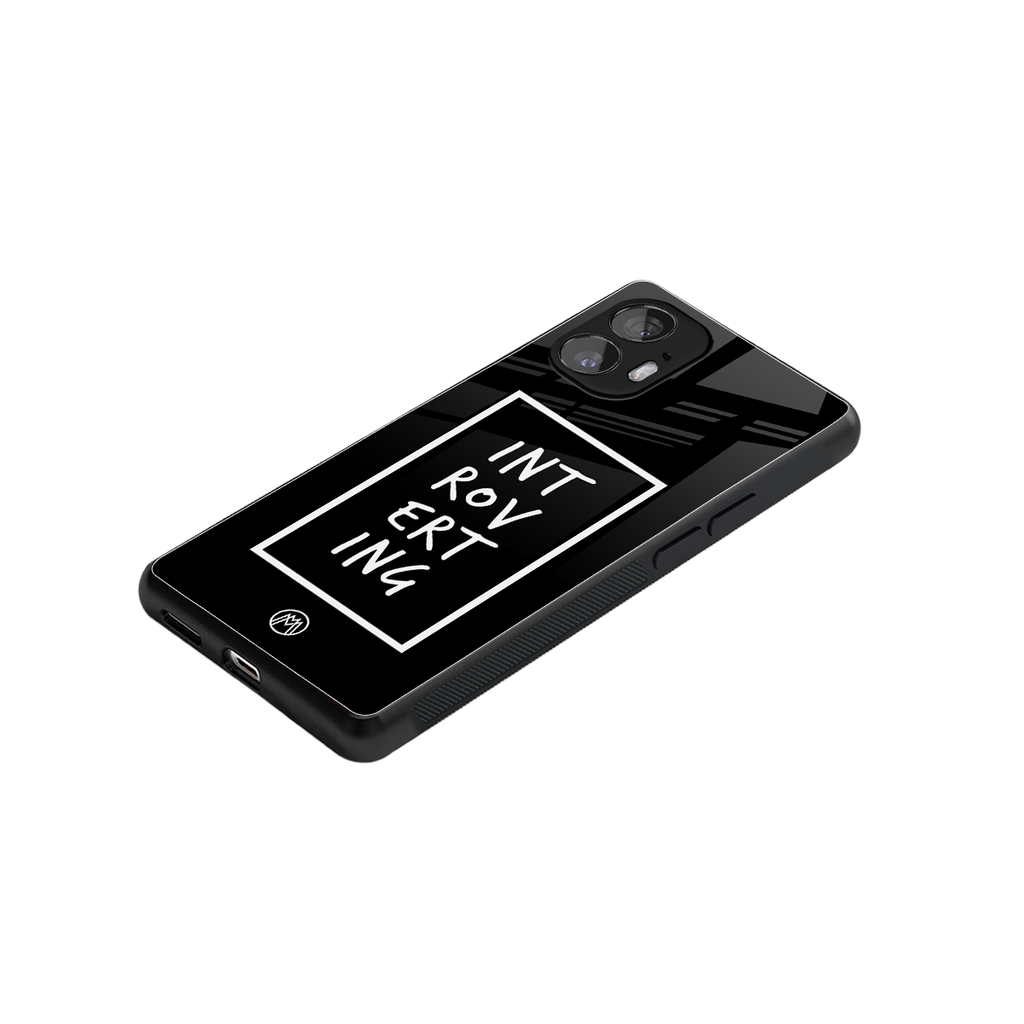 introverting back phone cover | glass case for nothing phone 2