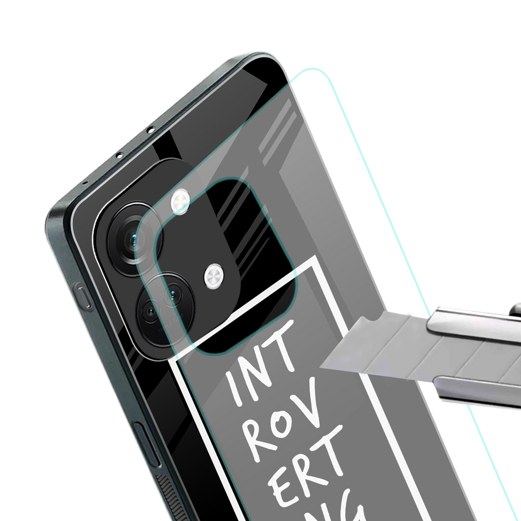 introverting back phone cover | glass case for oneplus nord 3