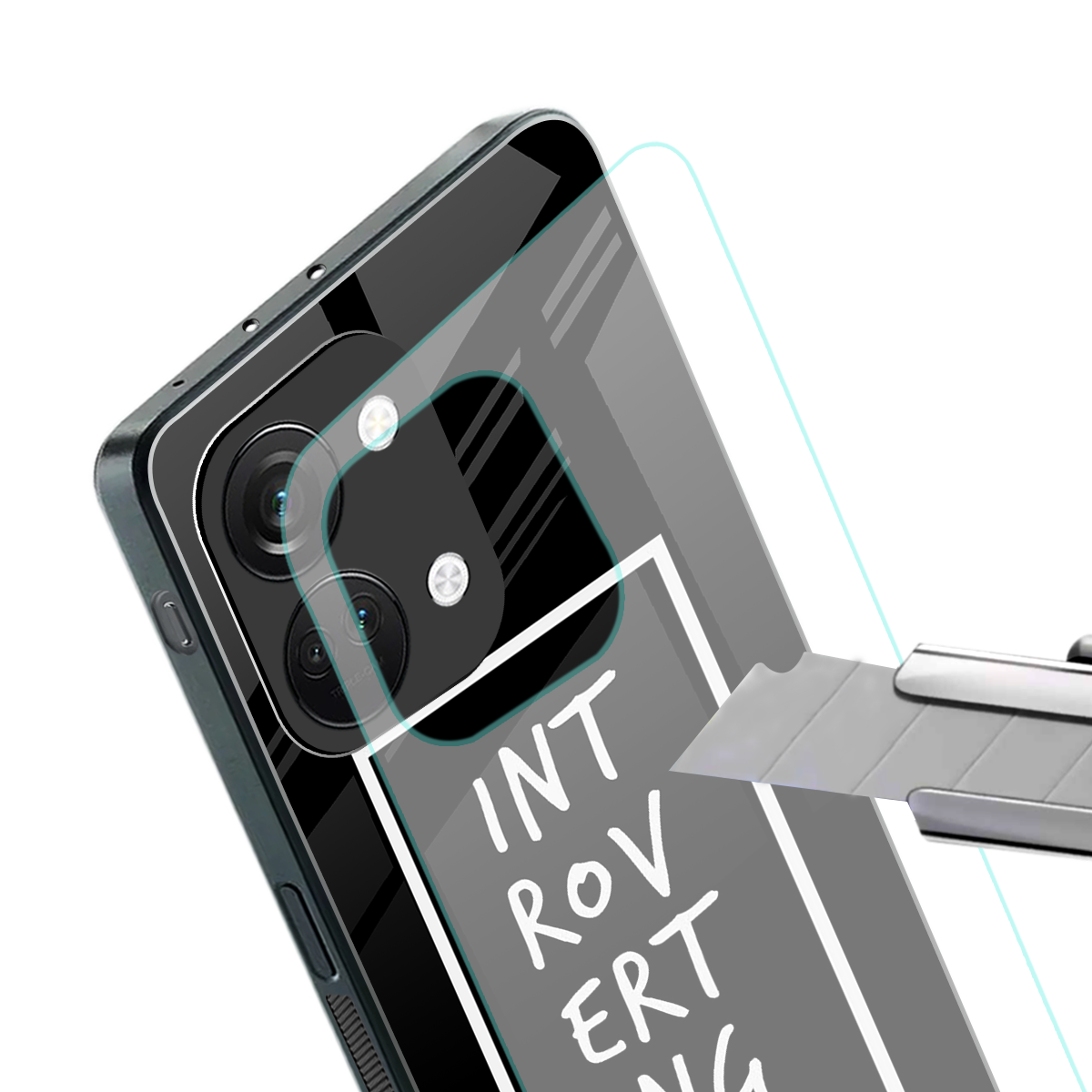 introverting back phone cover | glass case for oneplus nord 3