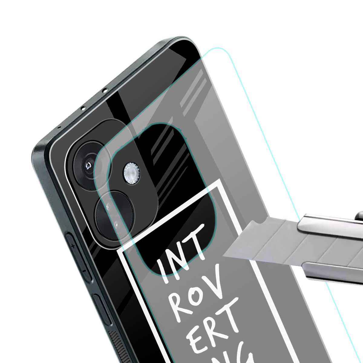 introverting back phone cover | glass case for oneplus nord ce 3