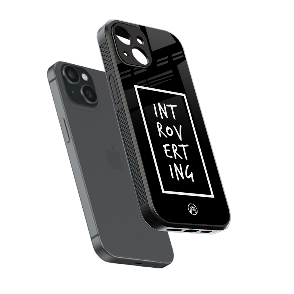 introverting back phone cover | glass case for iphone 15