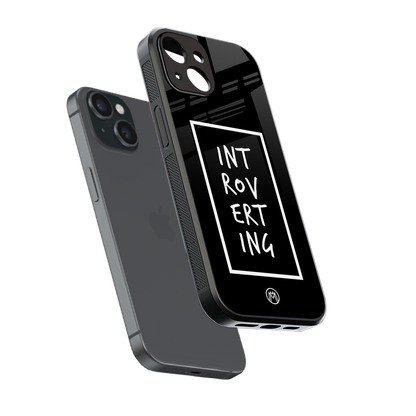 introverting back phone cover | glass case for iphone 15