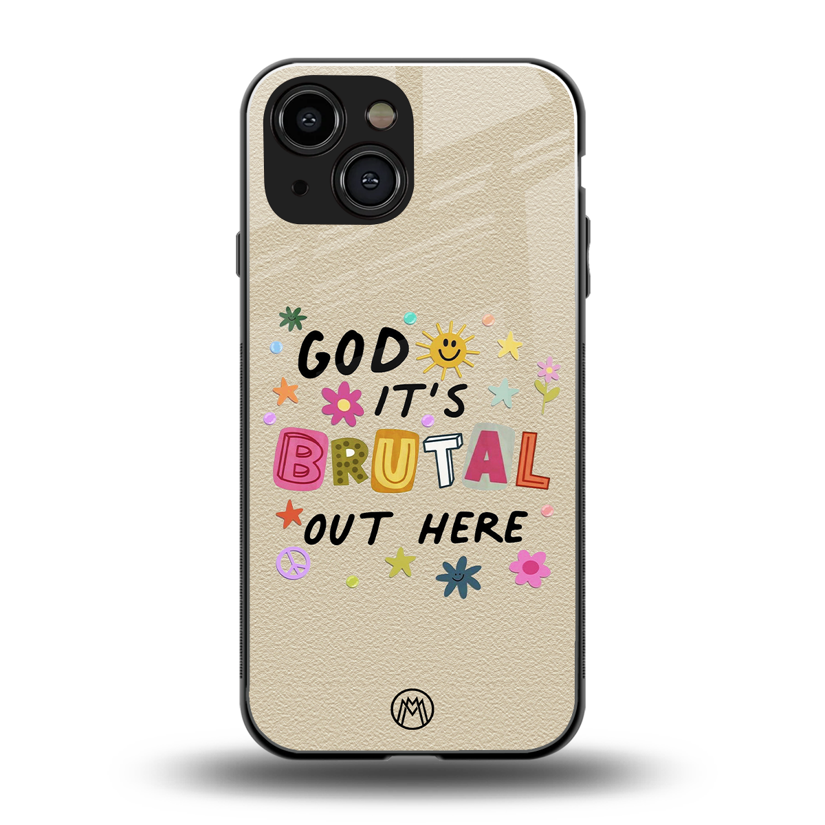 it's brutal out here back phone cover | glass case for iphone 13 mini