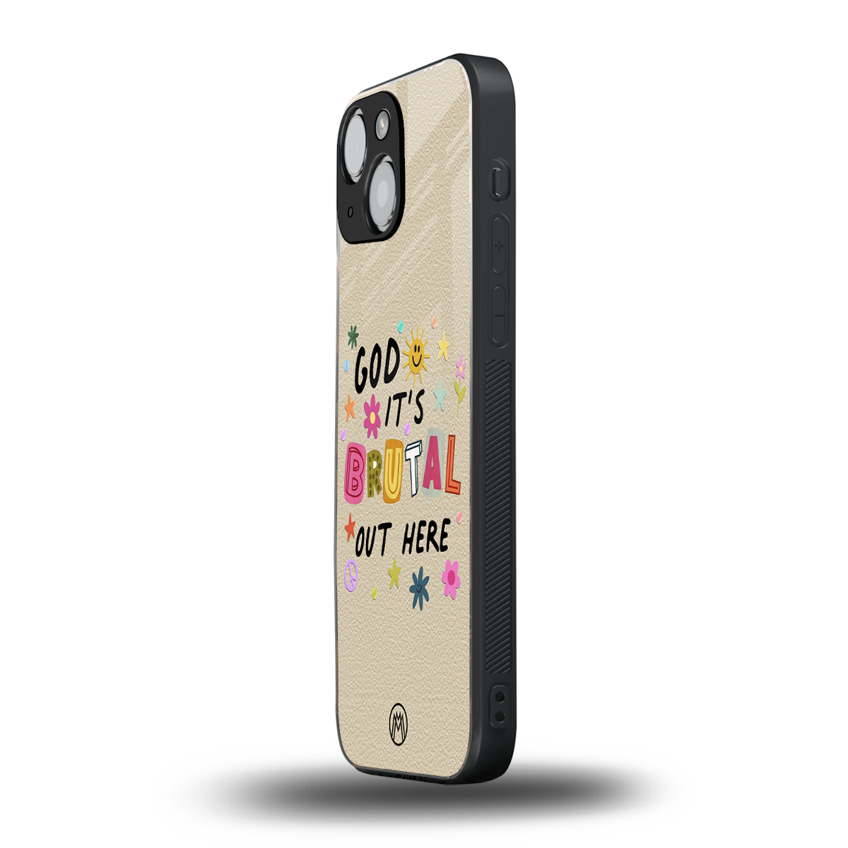 it's brutal out here back phone cover | glass case for iphone 13 mini
