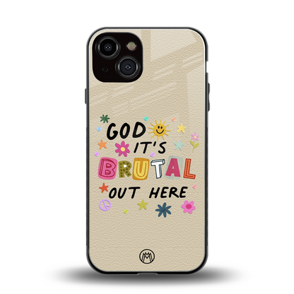 it's brutal out here back phone cover | glass case for iphone 13