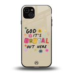 it's brutal out here back phone cover | glass case for iphone 14 plus