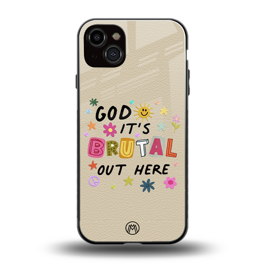 it's brutal out here back phone cover | glass case for iphone 14 plus