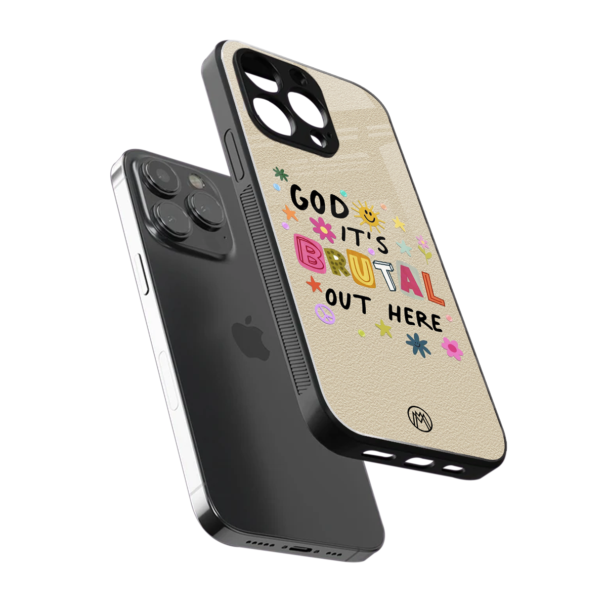 it's brutal out here back phone cover | glass case for iphone 14 pro max