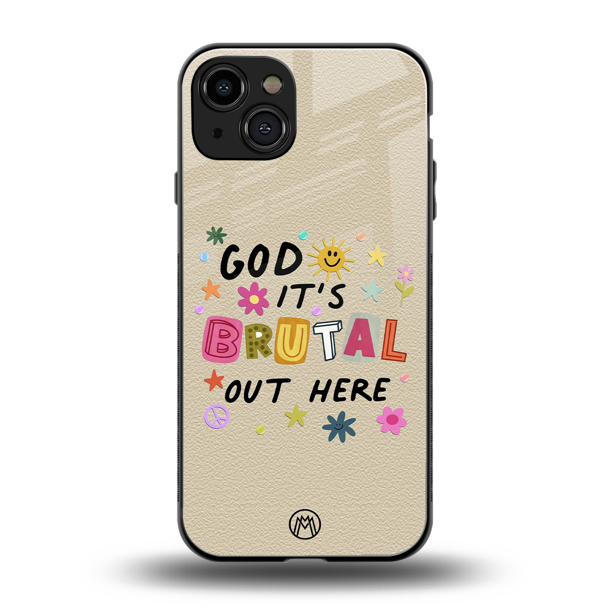 it's brutal out here back phone cover | glass case for iphone 15