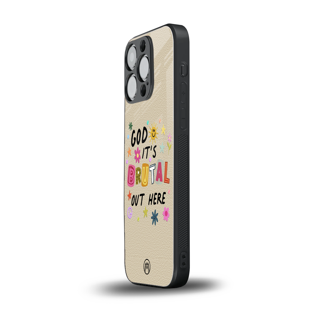 it's brutal out here back phone cover | glass case for iphone 16 pro