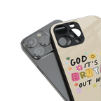 it's brutal out here back phone cover | glass case for iphone 14 pro max