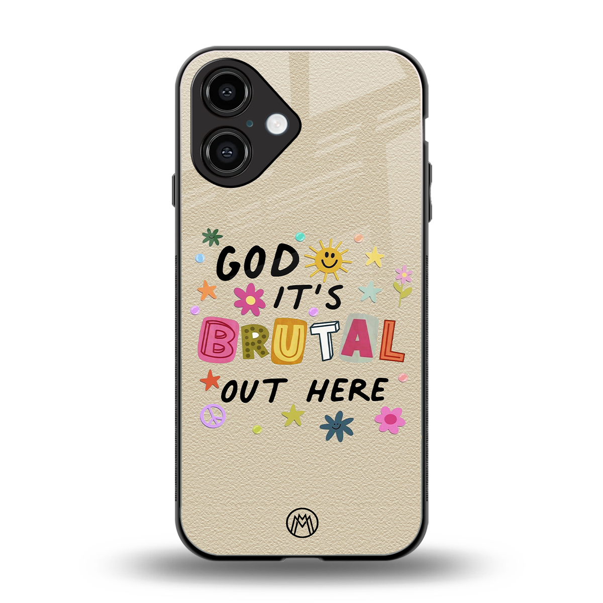 it's brutal out here back phone cover | glass case for iphone 16