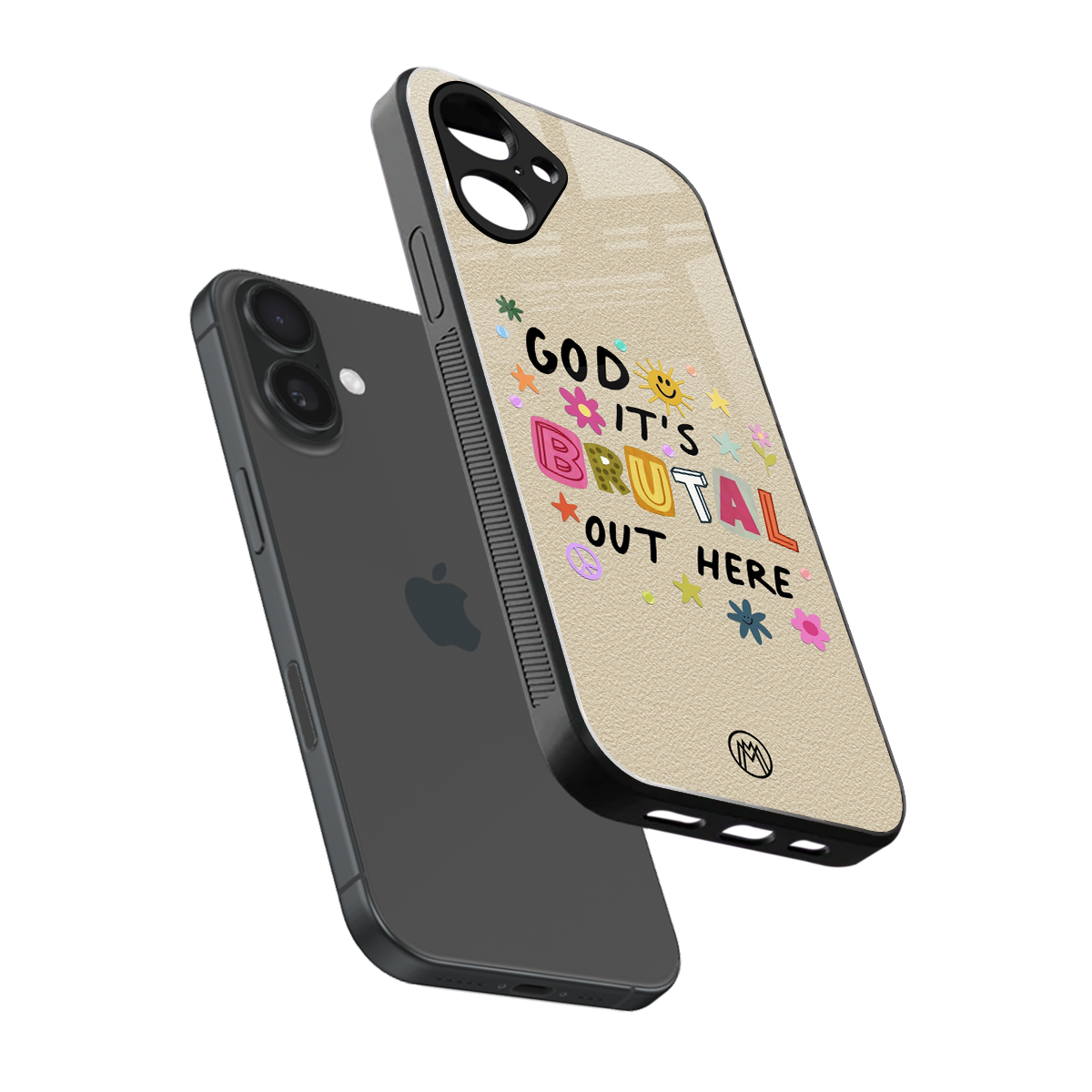 it's brutal out here back phone cover | glass case for iphone 16