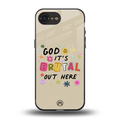 it's brutal out here back phone cover | glass case for iphone 16e