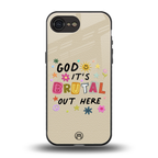it's brutal out here back phone cover | glass case for iphone 16e