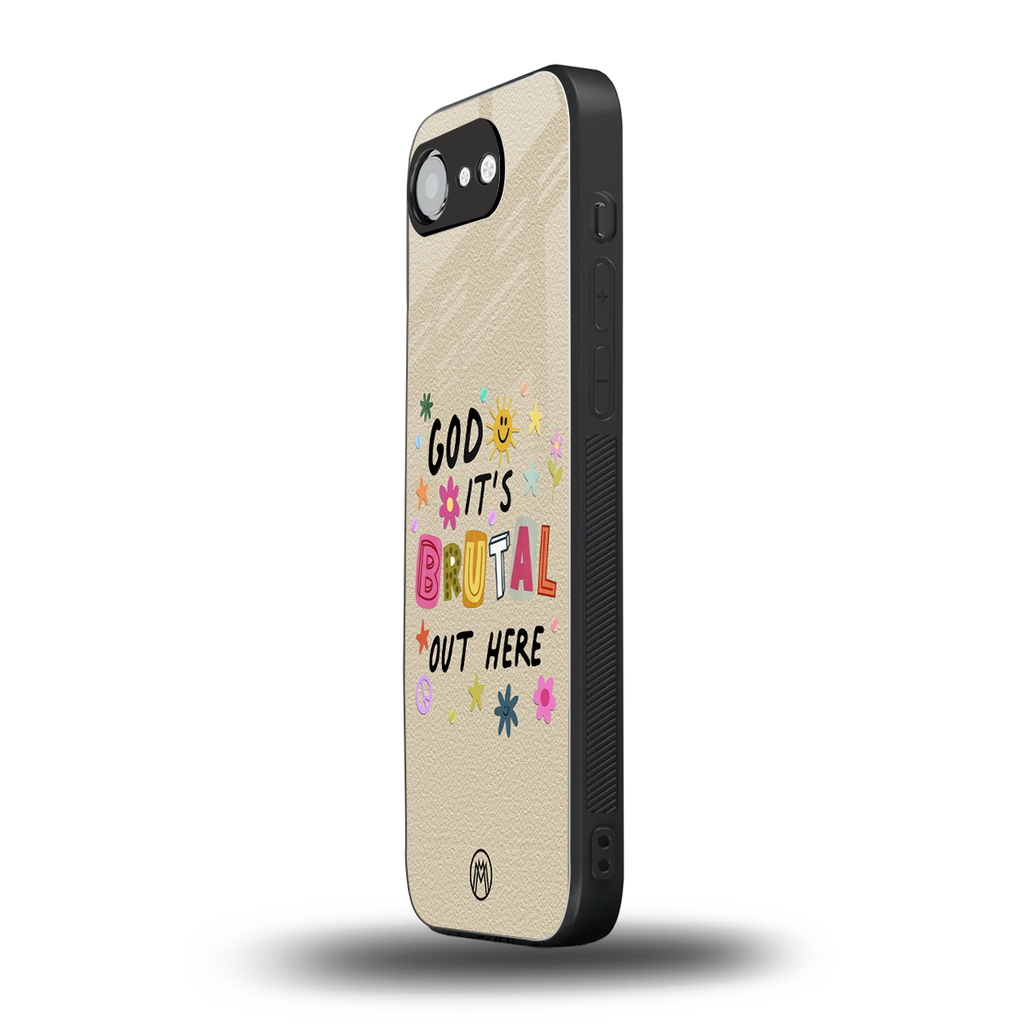 it's brutal out here back phone cover | glass case for iphone 16e