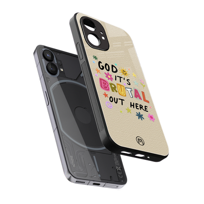 it's brutal out here back phone cover | glass case for nothing phone 1