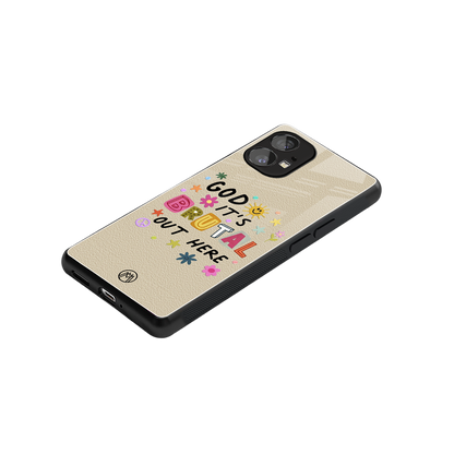 it's brutal out here back phone cover | glass case for nothing phone 1