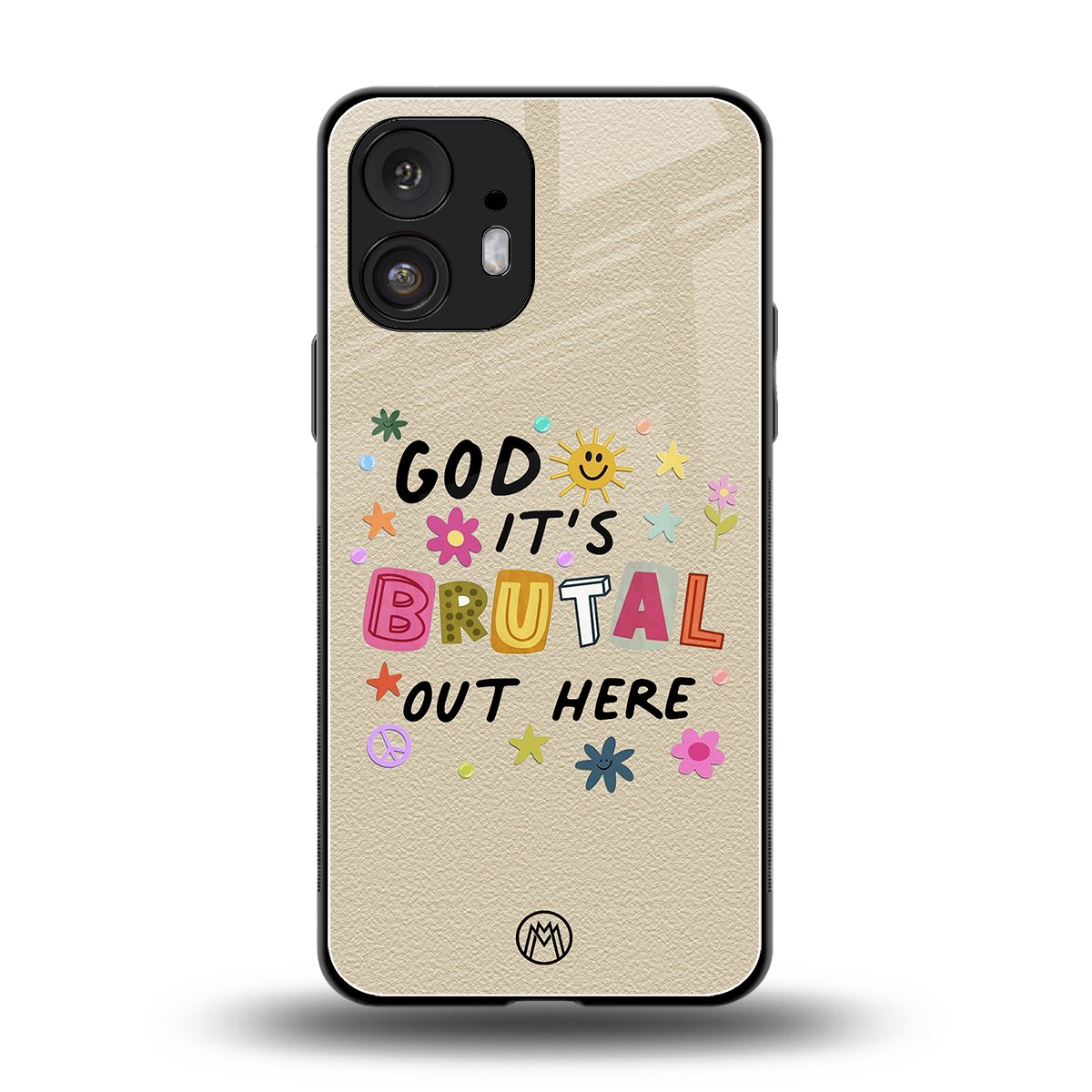it's brutal out here back phone cover | glass case for nothing phone 2