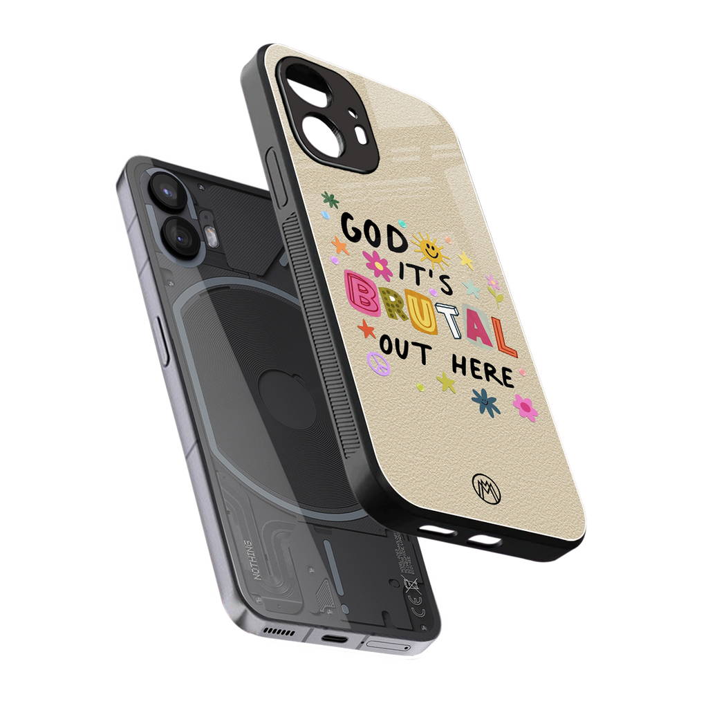 it's brutal out here back phone cover | glass case for nothing phone 2