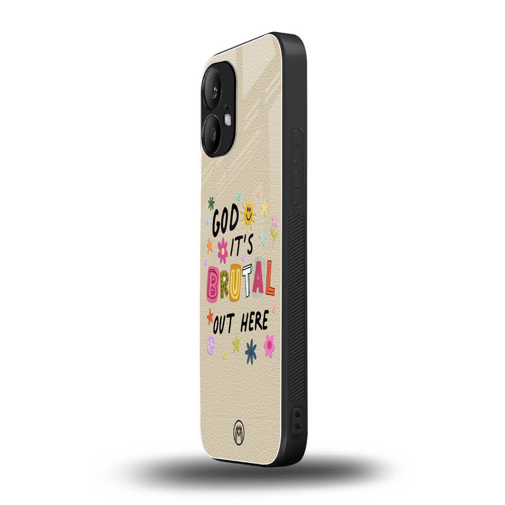 it's brutal out here back phone cover | glass case for nothing phone 2