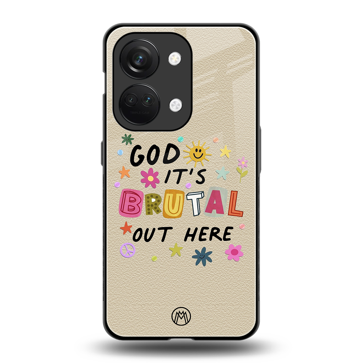 it's brutal out here back phone cover | glass case for oneplus nord 3