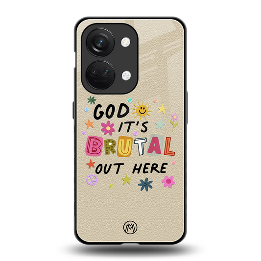 it's brutal out here back phone cover | glass case for oneplus nord 3