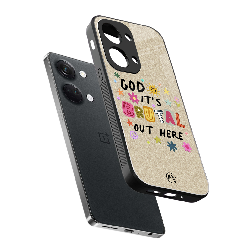 it's brutal out here back phone cover | glass case for oneplus nord 3