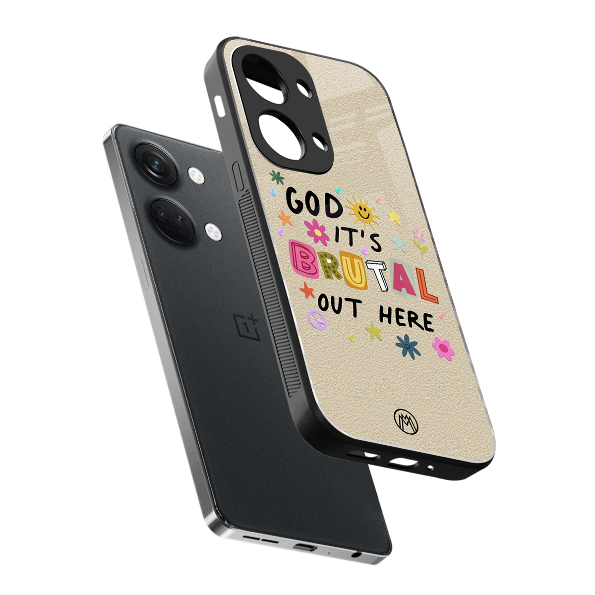 it's brutal out here back phone cover | glass case for oneplus nord 3