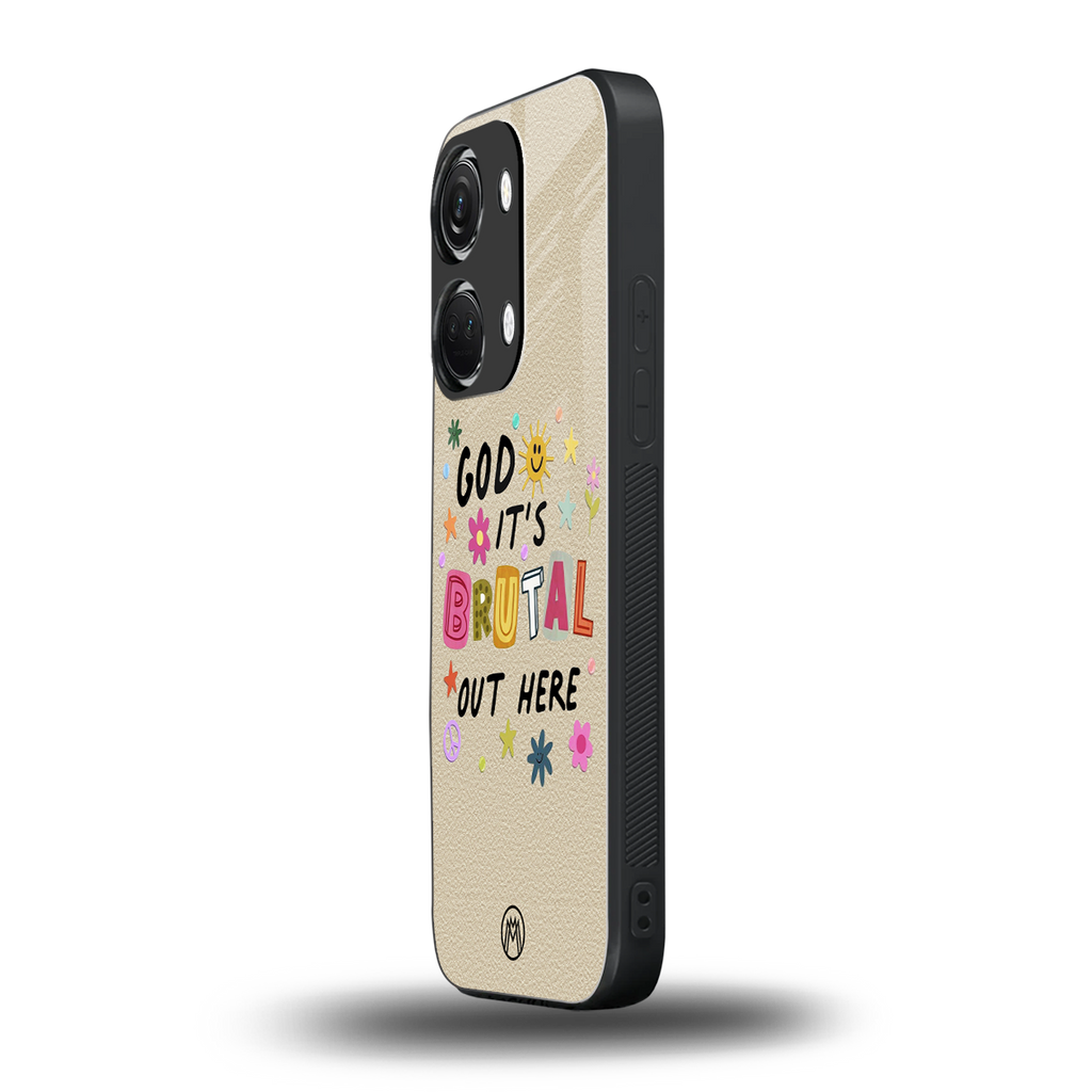 it's brutal out here back phone cover | glass case for oneplus nord 3