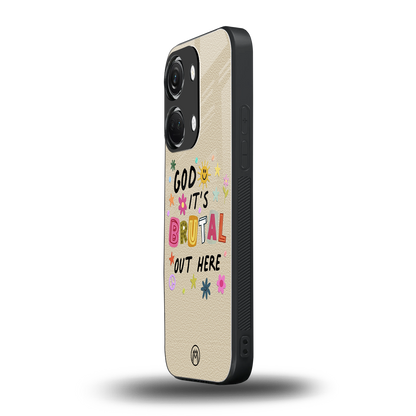 it's brutal out here back phone cover | glass case for oneplus nord 3