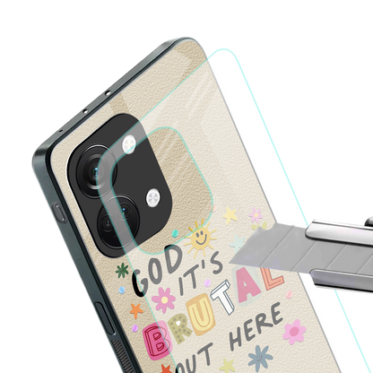 it's brutal out here back phone cover | glass case for oneplus nord 3