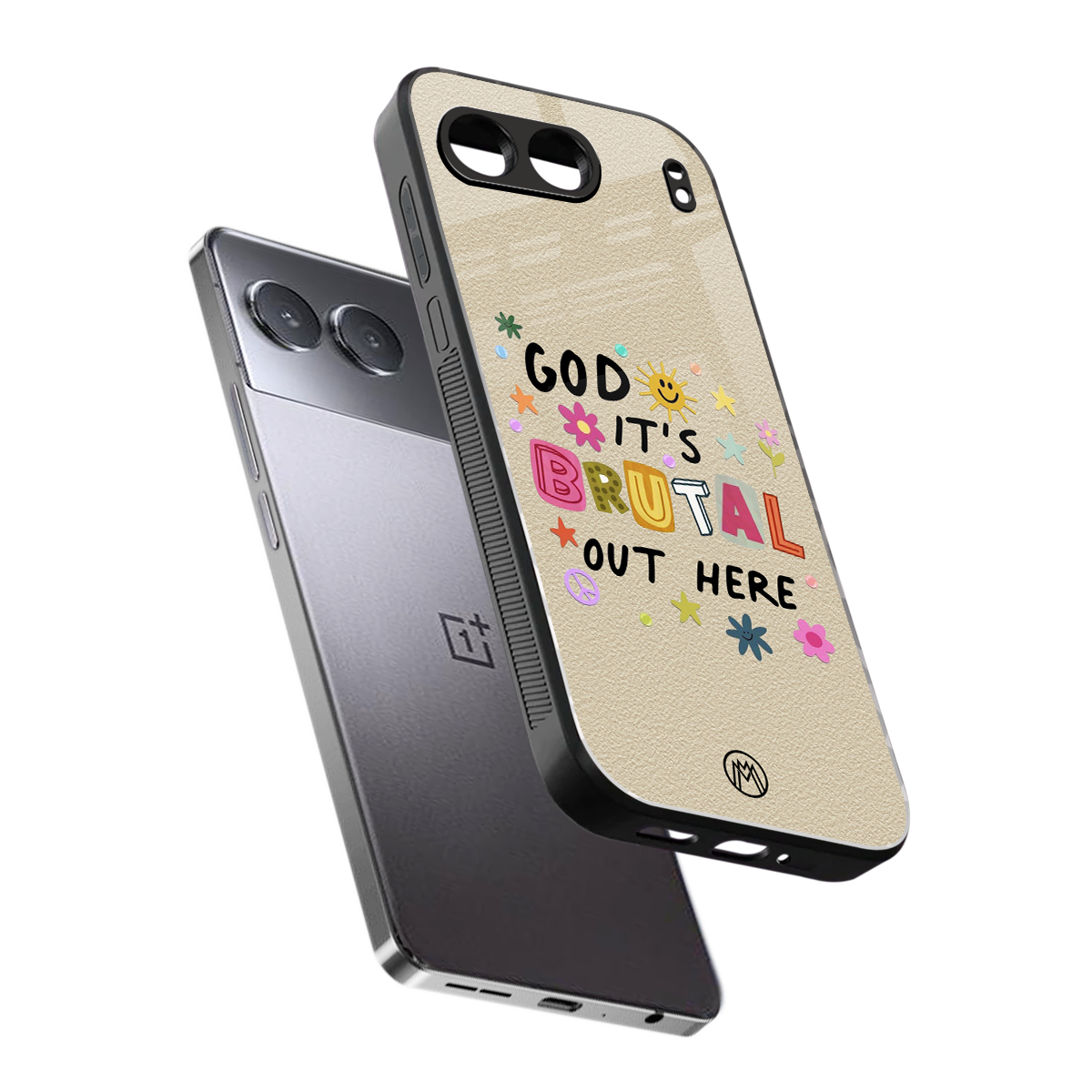 it's brutal out here back phone cover | glass case for oneplus nord 4
