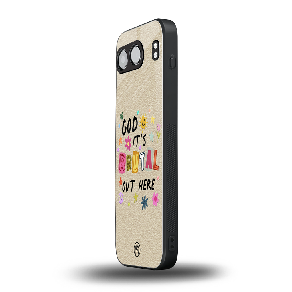 it's brutal out here back phone cover | glass case for oneplus nord 4