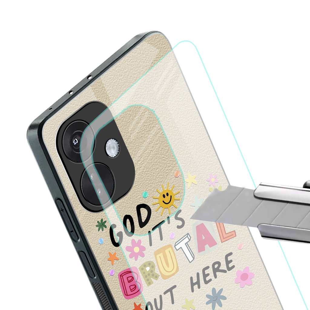 it's brutal out here back phone cover | glass case for oneplus nord ce 3