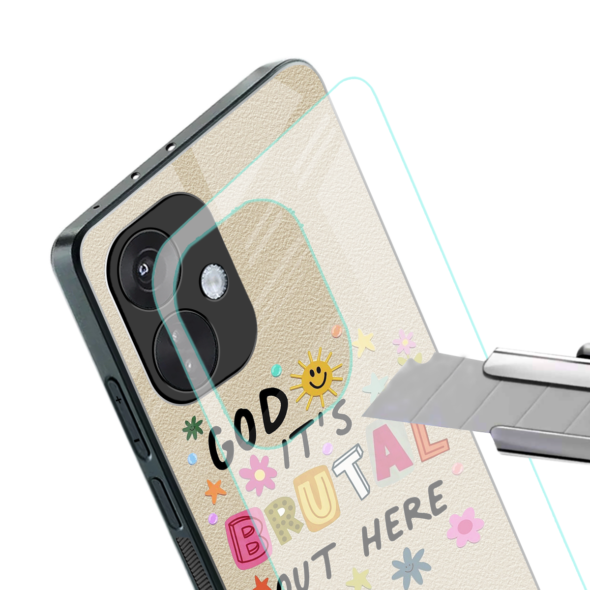 it's brutal out here back phone cover | glass case for oneplus nord ce 3